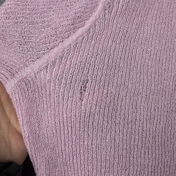 Eileen Fisher Cardigan Womens 1X Purple Open Front Lightweight Knit Sweater Plus - Picture 6 of 9